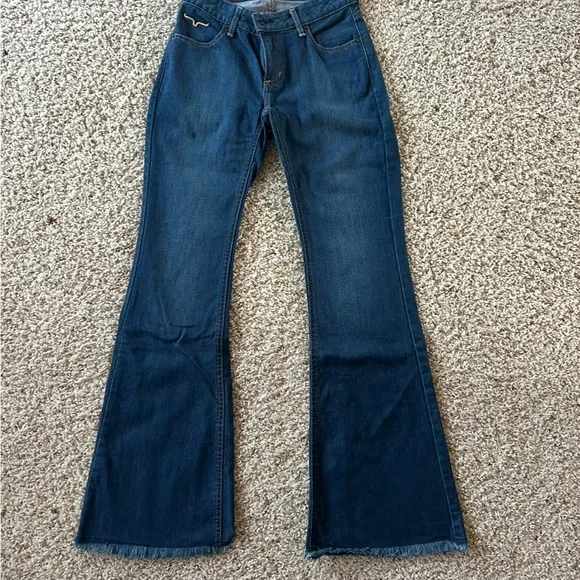 Kimes Ranch Blue Flare Wide Leg Jeans - Picture 1 of 4